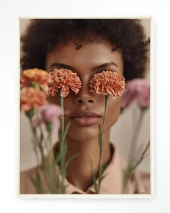 Urban Cotton Wandkleden|Wandkleed Carnation in maat en frame naar keuze