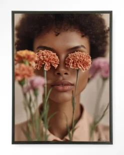 Urban Cotton Wandkleden|Wandkleed Carnation in maat en frame naar keuze