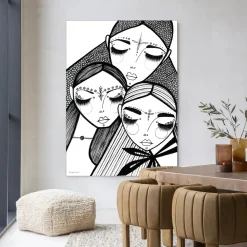 Urban Cotton Wandkleden|Wandkleed Close in maat en frame naar keuze