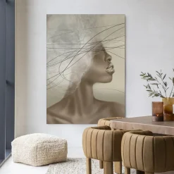 Urban Cotton Wandkleden|Wandkleed Cloudy Thoughts in maat en frame naar keuze