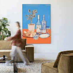 Urban Cotton Wandkleden|Wandkleed Cocktail Table in maat en frame naar keuze