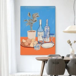 Urban Cotton Wandkleden|Wandkleed Cocktail Table in maat en frame naar keuze