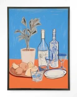 Urban Cotton Wandkleden|Wandkleed Cocktail Table in maat en frame naar keuze