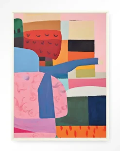 Urban Cotton Wandkleden|Wandkleed Colour Stacking in maat en frame naar keuze