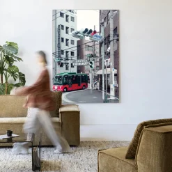 Urban Cotton Wandkleden|Wandkleed Complementary Bus in maat en frame naar keuze