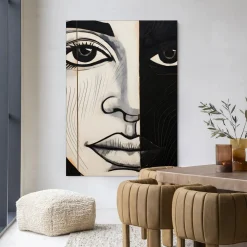 Urban Cotton Wandkleden|Wandkleed Contrast in maat en frame naar keuze