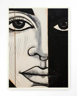 Urban Cotton Wandkleden|Wandkleed Contrast in maat en frame naar keuze