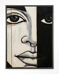 Urban Cotton Wandkleden|Wandkleed Contrast in maat en frame naar keuze