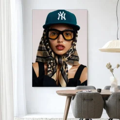Urban Cotton Wandkleden|Wandkleed Cool Girl in maat en frame naar keuze