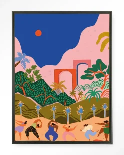 Urban Cotton Wandkleden|Wandkleed Dancing In Paradise in maat en frame naar keuze