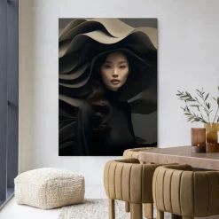 Urban Cotton Wandkleden|Wandkleed Dark Flow in maat en frame naar keuze