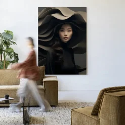 Urban Cotton Wandkleden|Wandkleed Dark Flow in maat en frame naar keuze