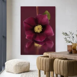 Urban Cotton Wandkleden|Wandkleed De Elegantie Van De Kerstroos in maat en frame naar keuze