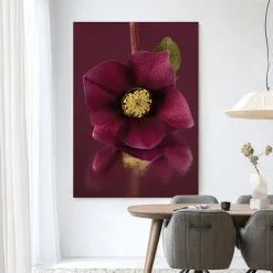 Urban Cotton Wandkleden|Wandkleed De Elegantie Van De Kerstroos in maat en frame naar keuze