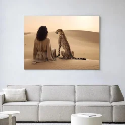 Urban Cotton Wandkleden|Wandkleed Desert Gazing in maat en frame naar keuze