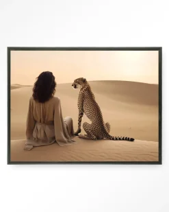 Urban Cotton Wandkleden|Wandkleed Desert Gazing in maat en frame naar keuze