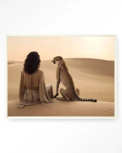 Urban Cotton Wandkleden|Wandkleed Desert Gazing in maat en frame naar keuze