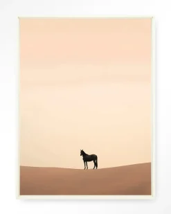 Urban Cotton Wandkleden|Wandkleed Desert Horse in maat en frame naar keuze