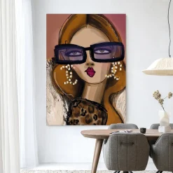 Urban Cotton Wandkleden|Wandkleed Diva in maat en frame naar keuze