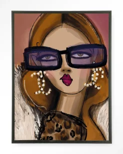 Urban Cotton Wandkleden|Wandkleed Diva in maat en frame naar keuze