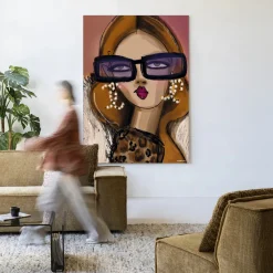 Urban Cotton Wandkleden|Wandkleed Diva in maat en frame naar keuze