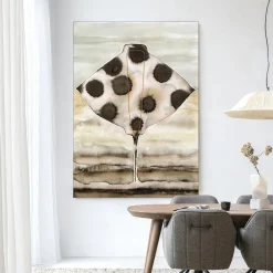 Urban Cotton Wandkleden|Wandkleed Eagle Ray in maat en frame naar keuze