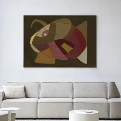 Urban Cotton Wandkleden|Wandkleed El Pez in maat en frame naar keuze