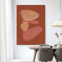 Urban Cotton Wandkleden|Wandkleed Elementa Rossa 1 in maat en frame naar keuze