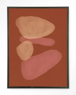 Urban Cotton Wandkleden|Wandkleed Elementa Rossa 1 in maat en frame naar keuze