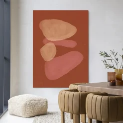 Urban Cotton Wandkleden|Wandkleed Elementa Rossa 1 in maat en frame naar keuze