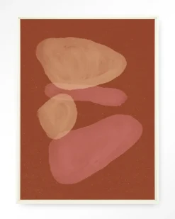 Urban Cotton Wandkleden|Wandkleed Elementa Rossa 1 in maat en frame naar keuze