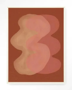 Urban Cotton Wandkleden|Wandkleed Elementa Rossa 2 in maat en frame naar keuze