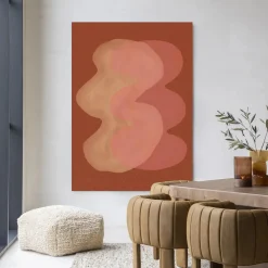 Urban Cotton Wandkleden|Wandkleed Elementa Rossa 2 in maat en frame naar keuze