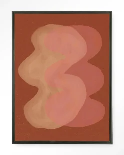 Urban Cotton Wandkleden|Wandkleed Elementa Rossa 2 in maat en frame naar keuze