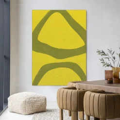 Urban Cotton Wandkleden|Wandkleed Elementa Verde 2 in maat en frame naar keuze