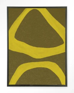 Urban Cotton Wandkleden|Wandkleed Elementa Verde 1 in maat en frame naar keuze