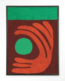 Urban Cotton Wandkleden|Wandkleed Elements Green in maat en frame naar keuze