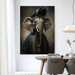Urban Cotton Wandkleden|Wandkleed Elephant in maat en frame naar keuze