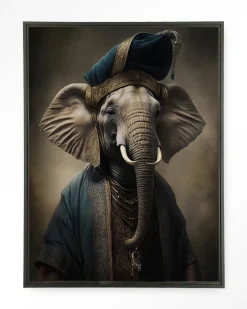 Urban Cotton Wandkleden|Wandkleed Elephant in maat en frame naar keuze