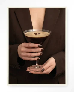 Urban Cotton Wandkleden|Wandkleed Espresso Martini in maat en frame naar keuze