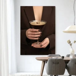 Urban Cotton Wandkleden|Wandkleed Espresso Martini in maat en frame naar keuze
