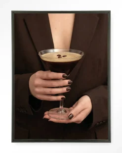 Urban Cotton Wandkleden|Wandkleed Espresso Martini in maat en frame naar keuze