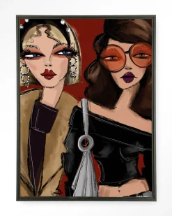 Urban Cotton Wandkleden|Wandkleed Fall Friends in maat en frame naar keuze