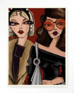 Urban Cotton Wandkleden|Wandkleed Fall Friends in maat en frame naar keuze