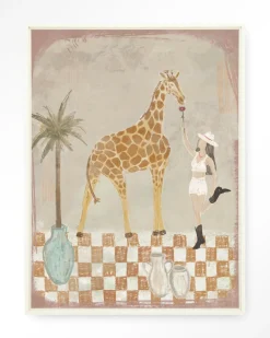 Urban Cotton Wandkleden|Wandkleed Feeding Rose in maat en frame naar keuze