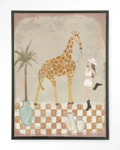 Urban Cotton Wandkleden|Wandkleed Feeding Rose in maat en frame naar keuze