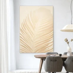 Urban Cotton Wandkleden|Wandkleed Feuille in maat en frame naar keuze