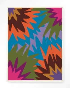 Urban Cotton Wandkleden|Wandkleed Fireworks in maat en frame naar keuze