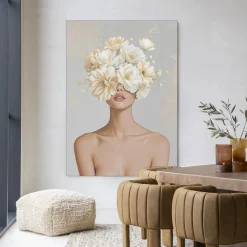 Urban Cotton Wandkleden|Wandkleed Florine in maat en frame naar keuze