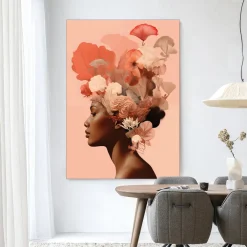 Urban Cotton Wandkleden|Wandkleed Flower Crown in maat en frame naar keuze